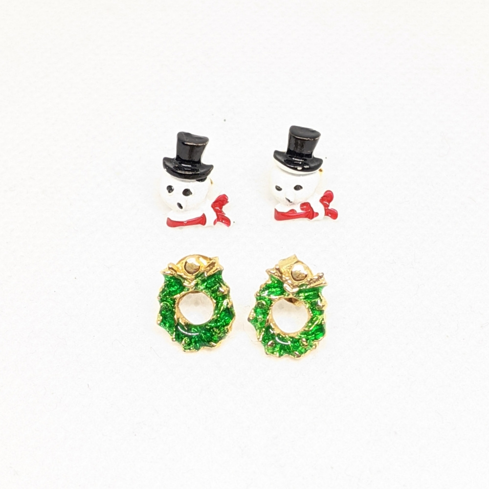 3/20$ Christmas Earrings Vintage Little Pod NWOT